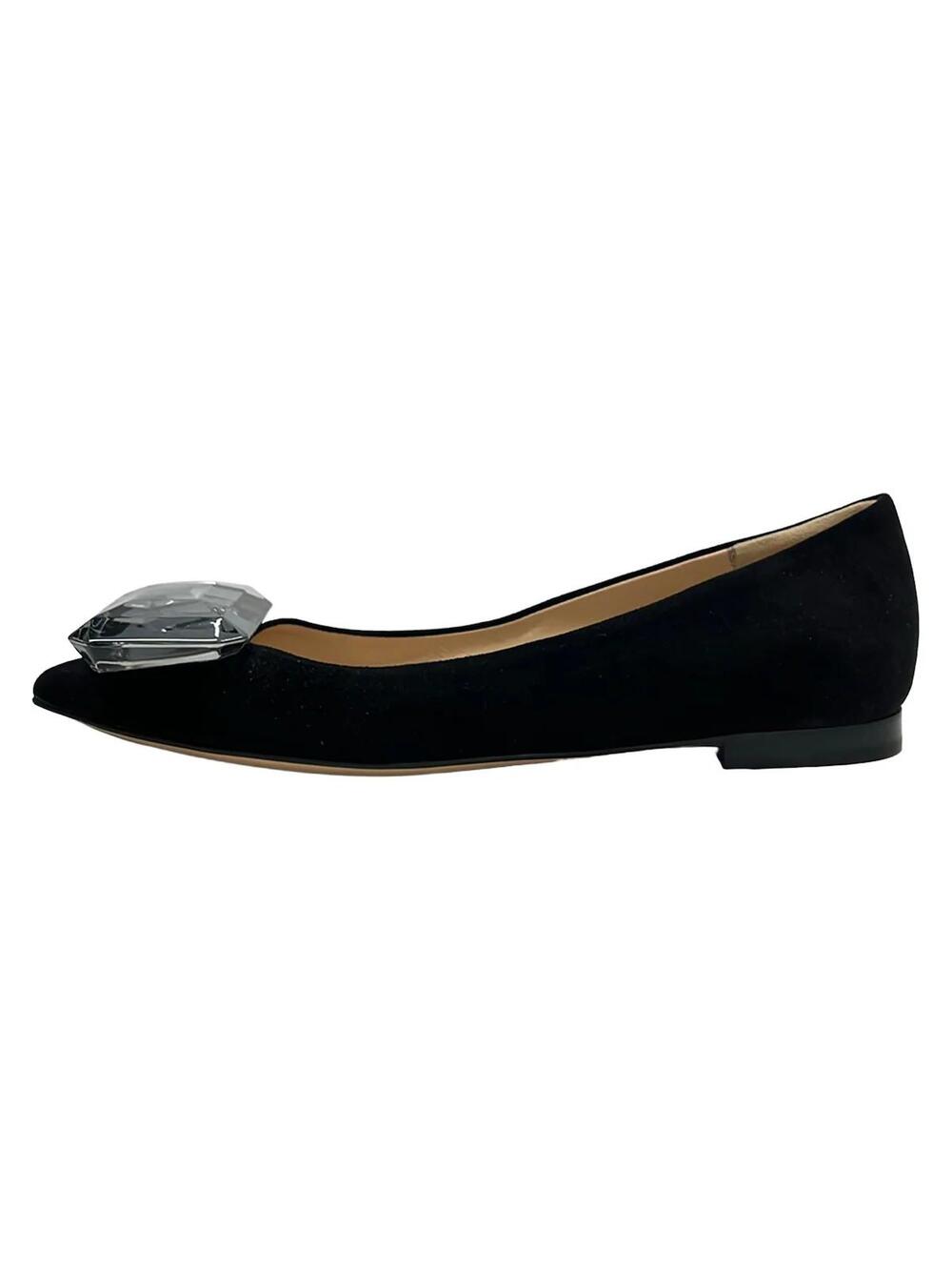 Gianvito Rossi Black Gray Suede Plastic #346392G52B